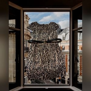 Size 5/6 Suzy Shirt Cheetah Print 3/4 Length Dress